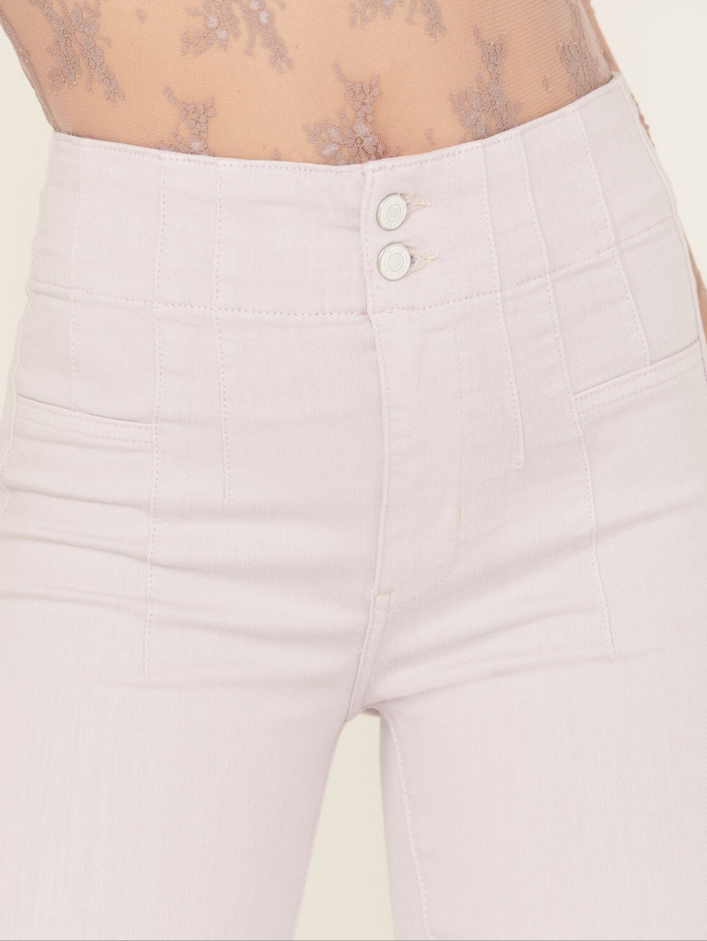 Free People Jayde Denim Flare Jeans in Lavender, Sz. 31